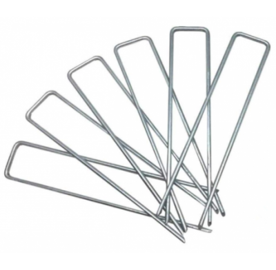 Garden Pegs Pins / Galvanized Anti-rust Ground Stakes Staples / U Shaped Securing Nail Pin For Weed Control