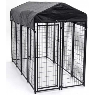 Large Outdoor Galvanized Steel Backyard Dog Kennel/Pet dog with Chain Link and Weld Wire Offer